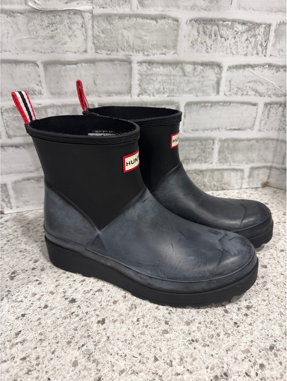 Hunter Women's Waterproof Ankle Rain Boots Black, Size 8